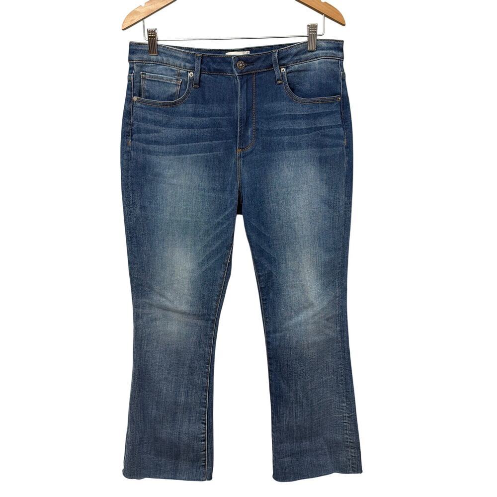 Driftwood Jeans Womens 31 x 27 Roxy Medium Wash Cropped Stretch Frayed Raw Hem